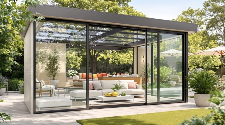comment fermer une terrasse couverte